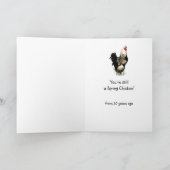 Fun Happy 30th Birthday Spring Chicken Humor Kaart (Binnen)