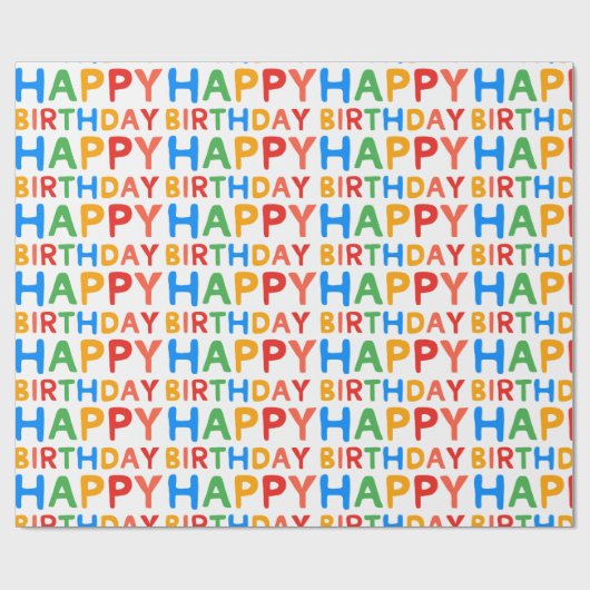 Fun Happy Birthday  Cadeaupapier (Vlak)