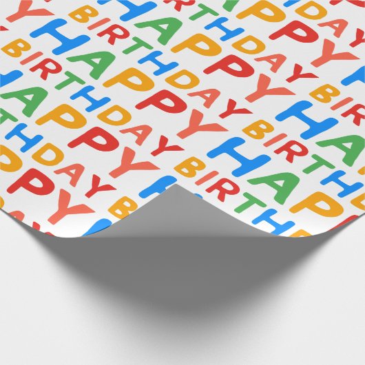 Fun Happy Birthday  Cadeaupapier (Hoek)