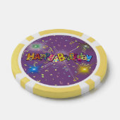 Fun Happy Birthday Confetti Poker Chips (Enkel)