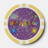 Fun Happy Birthday Confetti Poker Chips (Voorkant)