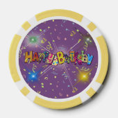Fun Happy Birthday Confetti Poker Chips (Achterkant)