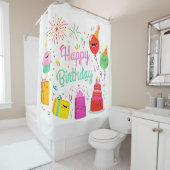 Fun Happy Birthday Douchegordijn (In situ)