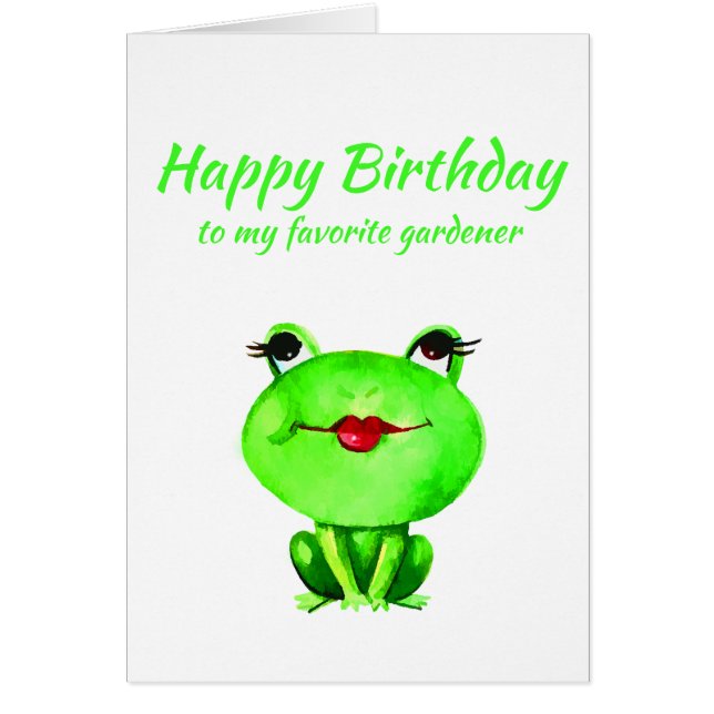 Fun Happy Birthday Gardener Toadally Geweldige Hob (Voorkant)