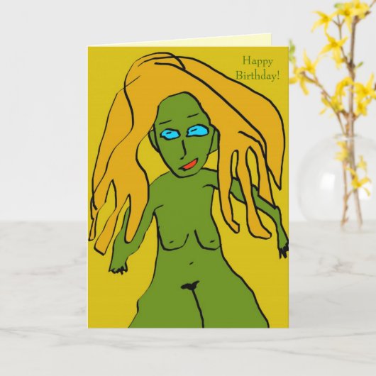 Fun Happy Birthday! Kaart (Gele Bloem)