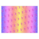 Fun Happy Birthday on Pink and Gold Gradient Tafelkleed (Voorkant (Horizontaal))