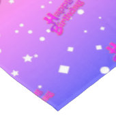 Fun Happy Birthday on Pink and Gold Gradient Tafelkleed (Gekanteld)
