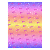 Fun Happy Birthday on Pink and Gold Gradient Tafelkleed (Voorkant)