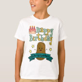 Fun Happy Birthday Potato - Gepersonaliseerd T-shirt (Voorkant)