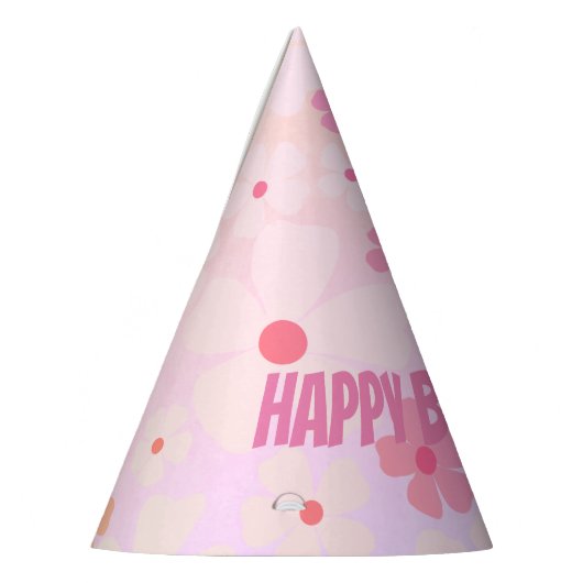 Fun "Happy Birthday" roze ventilatorkracht Feesthoedjes (Links)