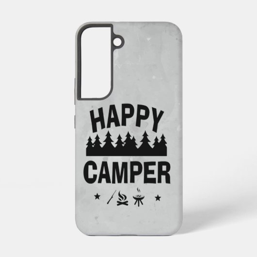 Fun Happy Camper Camping Quote Gezegde Samsung Galaxy Hoesje (Achterkant)