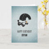 Fun Happy Camper, Tent and Fire Metal Kijk - Man Kaart (Gele Bloem)