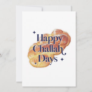 Fun Happy Challah Days Hanukkah Waterverf 2022 Feestdagenkaart