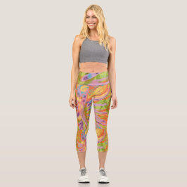 Fun happy color: High Waisted Capris
