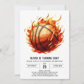 Fun Happy Custom Basketbal Verjaardag Kaart (Voorkant)