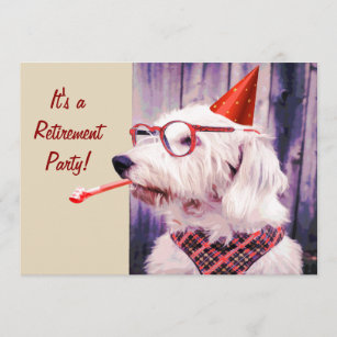 Fun Happy Cute Dog Celebrating Party Pet Glasses Kaart
