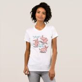 Fun Happy dance pigs cartoon style T-shirt (Voorkant volledig)