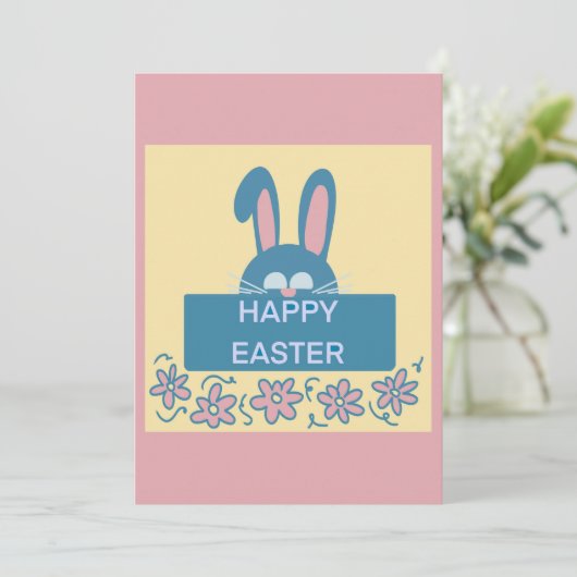 Fun Happy Easter Bunny Kaart (Staand voorkant)