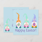 Fun Happy Easter Gnome Personalized Spring Colors (Voorkant / Achterkant)