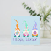 Fun Happy Easter Gnome Personalized Spring Colors (Staand voorkant)