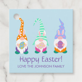 Fun Happy Easter Gnomes Spring Colors - Gepersonal Bedankjes Labels