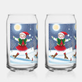 Fun Happy Elf Drinkware Set Blikvorm Glas (Voorkant)