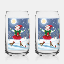 Fun Happy Elf Drinkware Set Blikvorm Glas