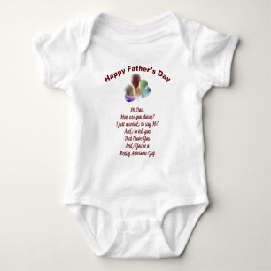 Fun Happy Father's Day-ontwerp Romper