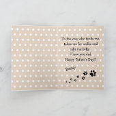 Fun Happy Fathers Day Wish met Hond Foto Kaart (Binnen)