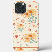 Fun Happy Flowers Leuk Patroon Inspirivity Hoesje (Achterkant)