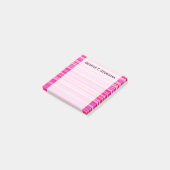 Fun, Happy, Girly Pink en Paarse Stripes Patroon Post-it® Notes (Schuin)