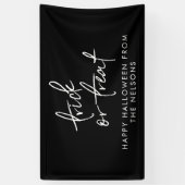Fun Happy Halloween Drive by Family Name Script Spandoek (Verticaal)
