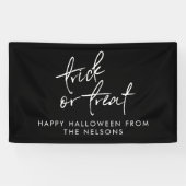 Fun Happy Halloween Drive by Family Name Script Spandoek (Horizontaal)