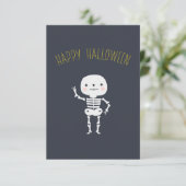 Fun "Happy Halloween"-skelet op maat (Staand voorkant)