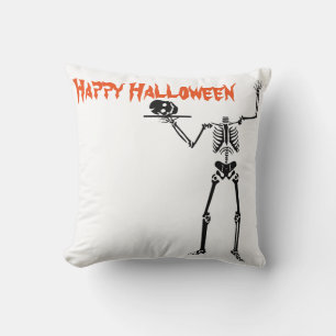 Fun Happy Halloween Skeleton Kussen
