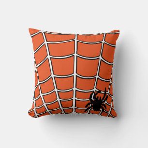 Fun Happy Halloween Spider met web Kussen