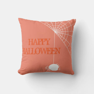 Fun Happy Halloween Trick or treat Spider met web Kussen