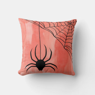 Fun Happy Halloween Waterverf Spider Web Kussen