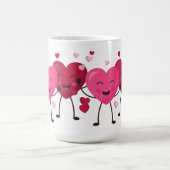 Fun Happy Hearts roze en rood Koffiemok (Center)