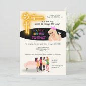 Fun Happy Hour Vrijdag Uitnodigen voor Vrouwen Kaart (Staand voorkant)