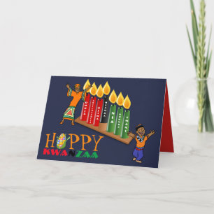 Fun Happy KWANZAA 7 Beginselen gepersonaliseerd Feestdagen Kaart