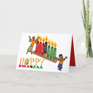 Fun Happy KWANZAA 7 Beginselen gepersonaliseerd Feestdagen Kaart