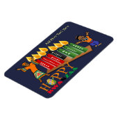 Fun Happy Kwanzaa 7 Principles gepersonaliseerd Magneet (Linkerzijde)