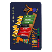Fun Happy Kwanzaa 7 Principles gepersonaliseerd Magneet (Verticaal)