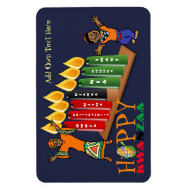 Fun Happy Kwanzaa 7 Principles gepersonaliseerd Magneet