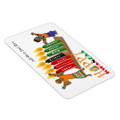 Fun Happy Kwanzaa 7 Principles gepersonaliseerd Magneet (Rechterzijde)