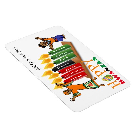 Fun Happy Kwanzaa 7 Principles gepersonaliseerd Magneet (Rechterzijde)