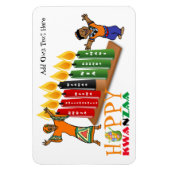 Fun Happy Kwanzaa 7 Principles gepersonaliseerd Magneet (Verticaal)