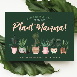 Fun Happy Moederdag voor het beste Plant Mamma Kaart