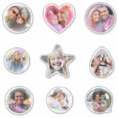 Fun Happy Photo Bubble Custom-Cut Vinyl Sticker (Voorkant)